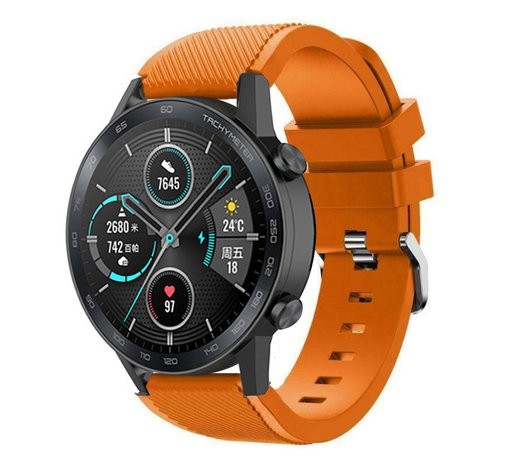 Strap-it® Strap-it Honor Magic Watch 2 siliconen bandje (oranje)