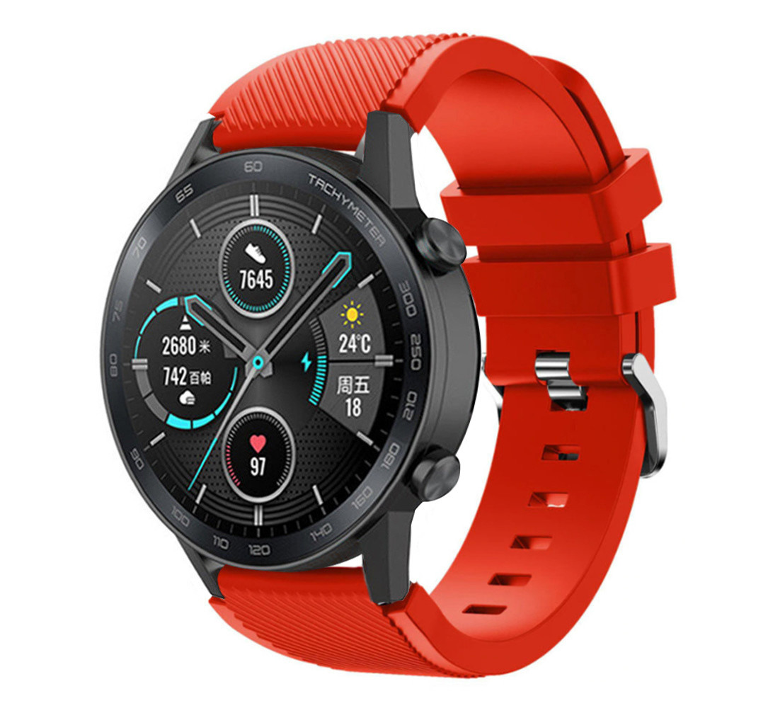 Strap-it® Strap-it Honor Magic Watch 2 siliconen bandje (rood)