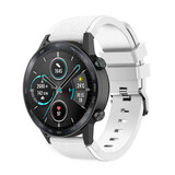 Strap-it® Honor Magic Watch 2 siliconen bandje (wit)
