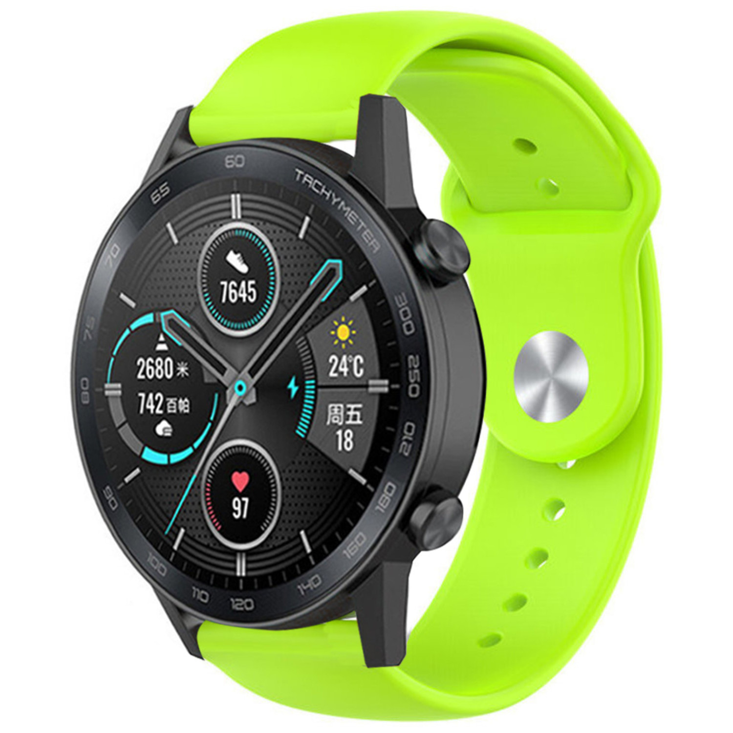 Strap it Strap it Honor Magic Watch 2 sport band lichtgroen