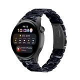 Strap-it® Huawei Watch 3 (Pro) resin band (zwart/wit)