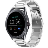 Strap-it® Fossil Gen 5e 44mm stalen band (zilver)
