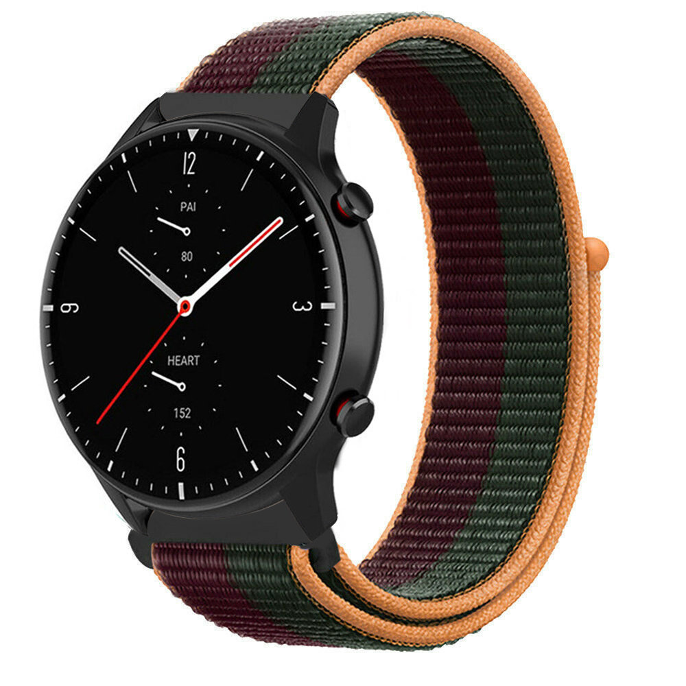 Amazfit GTR 2 nylon band (dark cherry) - Smartwatchbanden.nl