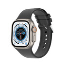 Strap-it® Strap-it Apple Watch Ultra siliconen gesp bandje (zwart)