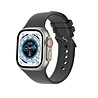 Strap-it® Strap-it Apple Watch Ultra siliconen gesp bandje (zwart) Strap-it® Strap-it Apple Watch Ultra siliconen gesp bandje (zwart)
