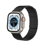 Strap-it® Apple Watch Ultra magnetisch siliconen bandje (zwart)