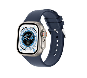 Apple Watch Ultra siliconen gesp bandje donkerblauw Smartwatchbanden