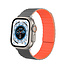 Apple Watch Ultra magnetisch siliconen bandje (grijs/oranje)