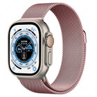 Strap-it® Strap-it Apple Watch Ultra Milanese band (roze)