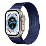 Strap-it® Apple Watch Ultra Milanese band (blauw)