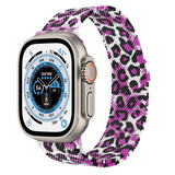 Strap-it® Apple Watch Ultra Milanese band (purple leopard)