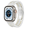 Strap-it® Strap-it Apple Watch Ultra keramiek stalen band (wit/goud) Strap-it® Strap-it Apple Watch Ultra keramiek stalen band (wit/goud)