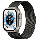 Strap-it® Apple Watch Ultra Milanese band (zwart)