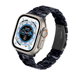 Strap-it® Apple Watch Ultra resin band (zwart/wit)