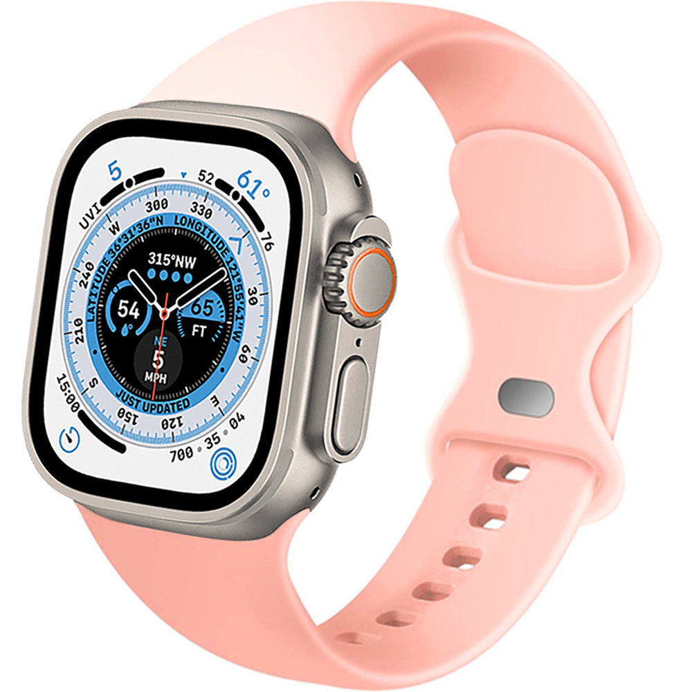 Strap-it® Strap-it Apple Watch Ultra siliconen bandje (lichtroze)