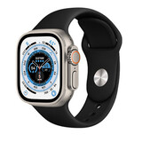 Strap-it® Apple Watch Ultra silicone bandje (zwart)