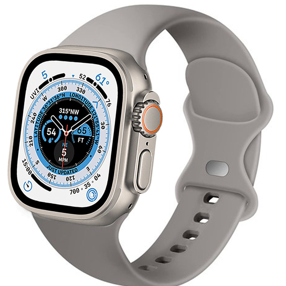 Strap-it® Strap-it Apple Watch Ultra siliconen bandje (grijs)
