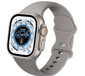 Strap-it® Apple Watch Ultra siliconen bandje (grijs)