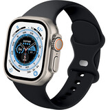 Strap-it® Apple Watch Ultra siliconen bandje (zwart)