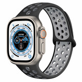 Strap-it® Apple Watch Ultra sport+ band (zwart/grijs)
