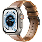 Strap-it® Apple Watch Ultra leren bandje (bruin)