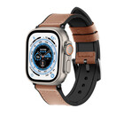 Strap-it® Strap-it Apple Watch Ultra leren hybrid gesp bandje (bruin)