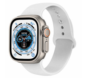 Strap-it® Apple Watch Ultra silicone band (wit)