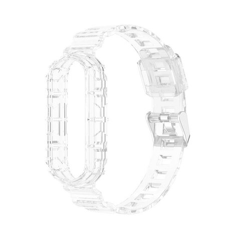 Strap-it® Strap-it Xiaomi Mi Band 5 clear TPU bandje (transparant)