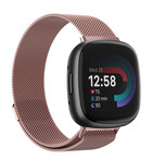 Strap-it® Strap-it Fitbit Versa 4 Milanese band (roze)