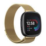 Strap-it® Fitbit Versa 4 Milanese band (goud)