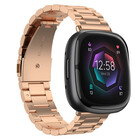 Strap-it® Strap-it Fitbit Sense 2 stalen bandje (rosé goud)