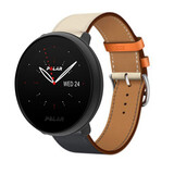 Strap-it® Polar Ignite 2 leren bandje (wit/donkerblauw)