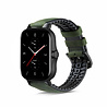 Strap-it® Strap-it Amazfit GTS 2 siliconen / leren bandje (groen) Strap-it® Strap-it Amazfit GTS 2 siliconen / leren bandje (groen)