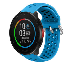 Strap-it® Polar Pacer siliconen bandje met gaatjes (lichtblauw)