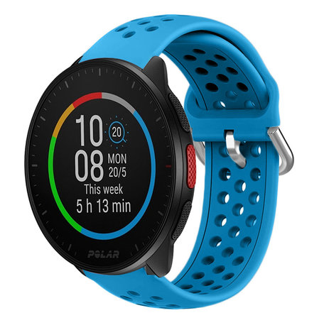 Strap-it® Strap-it Polar Pacer siliconen bandje met gaatjes (lichtblauw)