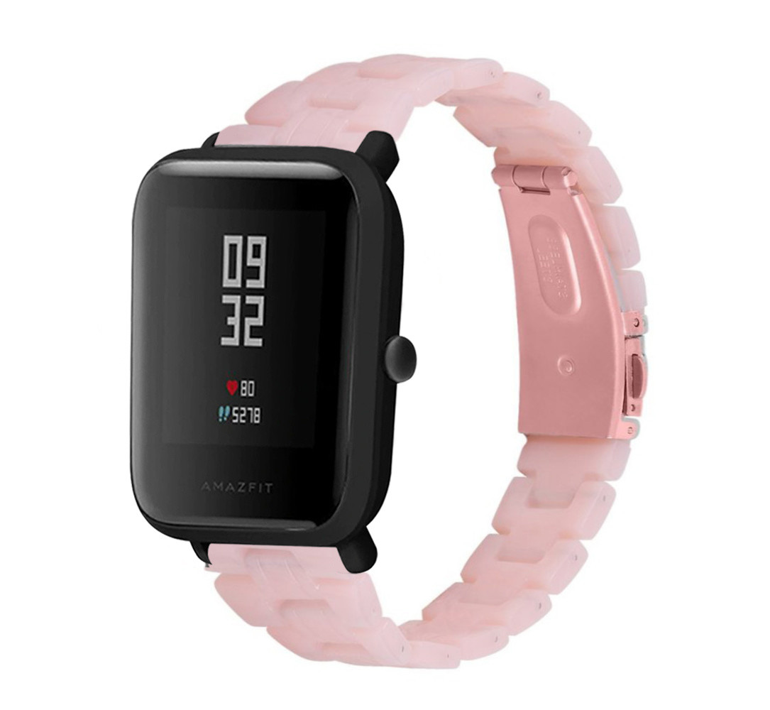 Strap-it® Strap-it Xiaomi Amazfit Bip resin band (roze) Strap-it® Strap-it Xiaomi Amazfit Bip resin band (roze)