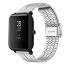 Strap-it® Strap-it Xiaomi Amazfit Bip roestvrij stalen band (zilver)
