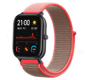 Strap-it® Xiaomi Amazfit GTS nylon band (neon pink) Strap-it® Xiaomi Amazfit GTS nylon band (neon pink)