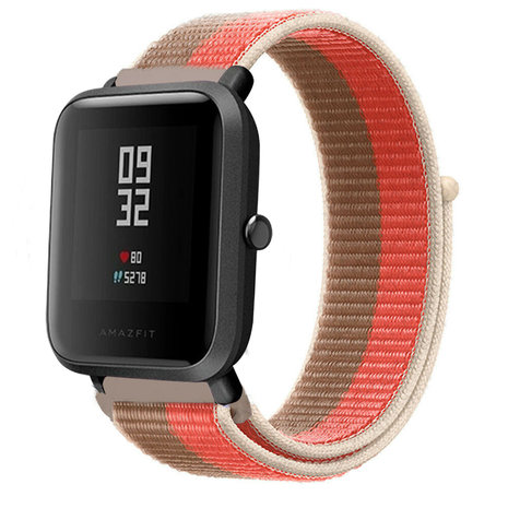 Strap-it® Strap-it Xiaomi Amazfit Bip nylon band (pink pomelo)