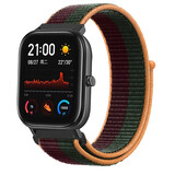 Strap-it® Xiaomi Amazfit GTS nylon band (dark cherry)