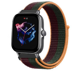 Strap-it® Amazfit GTS 3 nylon band (dark cherry)