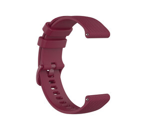 Strap-it® Luxe siliconen horlogeband 20mm - universeel - wijnrood