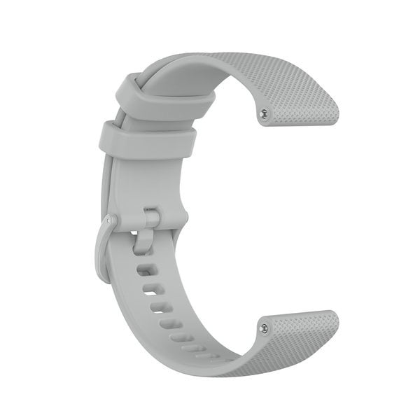 Strap-it Luxe siliconen horlogeband 20mm - universeel - grijs