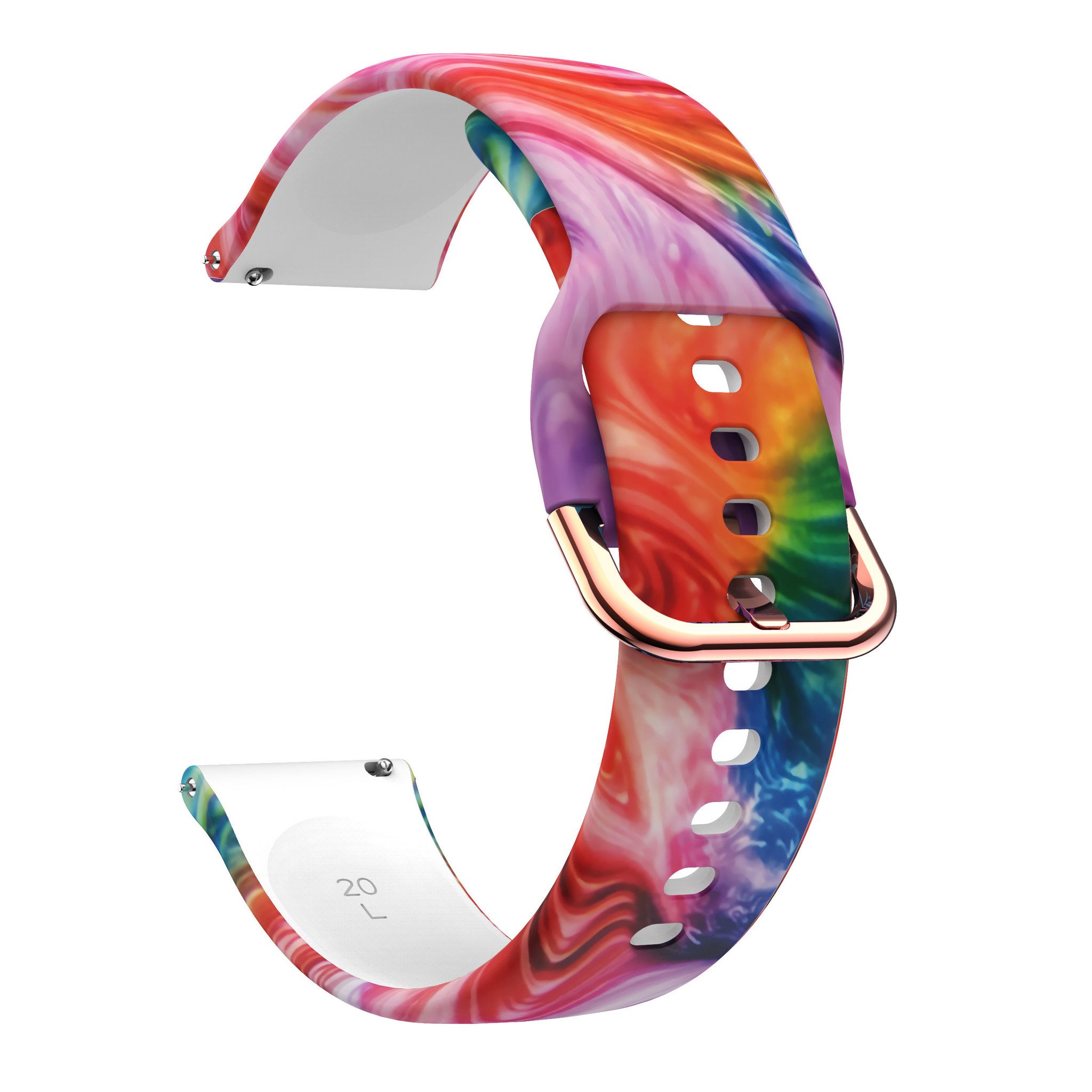 Strap-it Colorful siliconen bandje 20mm - universeel