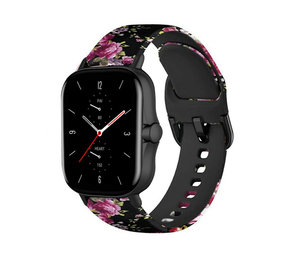 Strap-it® Pink Flower Amazfit GTS 2 bandje
