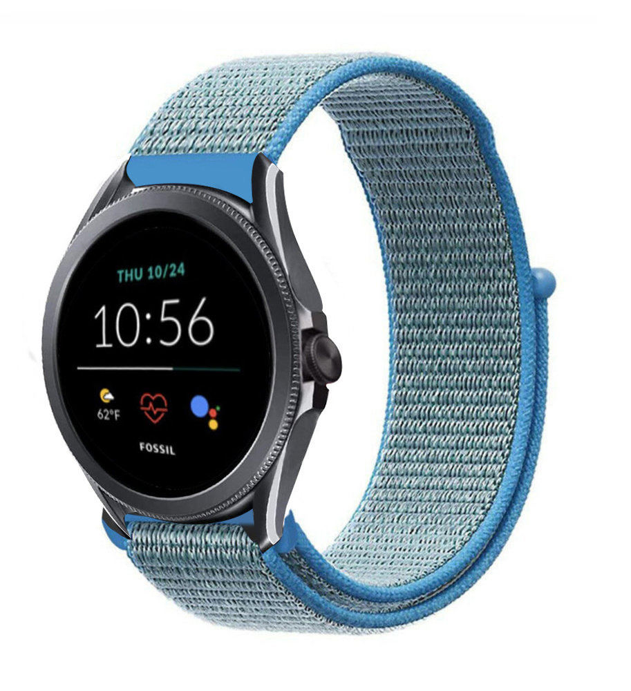 Strap-it® Strap-it Fossil Gen 5e 44mm nylon band (blauw)