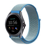 Strap-it® Fossil Gen 5e 44mm nylon band (blauw)