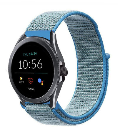 Strap-it® Strap-it Fossil Gen 5e 44mm nylon band (blauw)