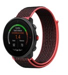 Strap-it® Strap-it Polar Vantage M nylon band (zwart/koraal)