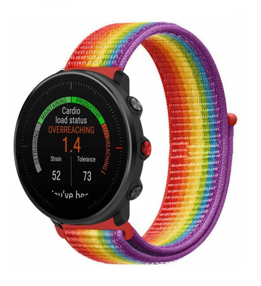 Strap-it® Strap-it Polar Vantage M nylon band (regenboog)